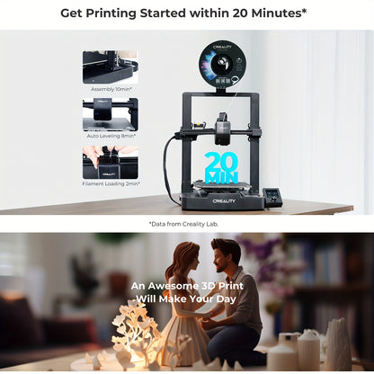 3D-printer – 3D Printmachine – Additive Printer – 3D Printer Kit – Zwart – Snelle Prints Tot 250 mm/s – Directe Sprite Extruder
