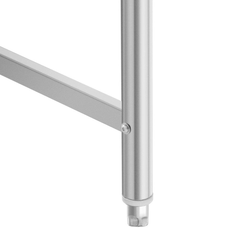 Roestvrijstalen Werktafel – RVS Werkbank – Keukentafel – Opbergtafel – Werkbank Garage – 150x70 cm – Opstaande Rand – Stabiel en Hygiënisch