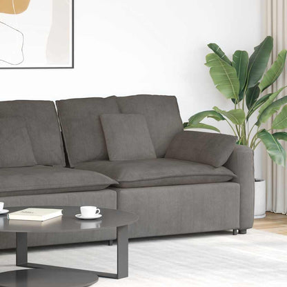 Modulaire Bank – Modulair Sofa – Hoekbank – Zitbank – Loungebank – Lichtgrijs – Corduroy Polyester – Stevig Metalen Frame
