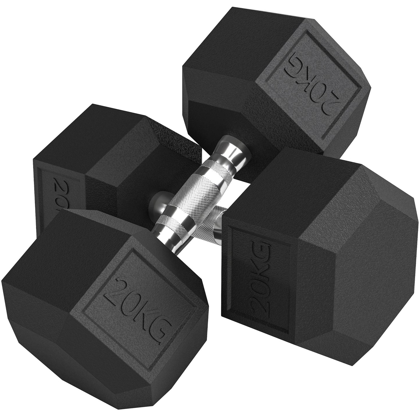 Kettlebell – Dumbbell – Halter – Gewichten – Gietijzer – 2x20 kg – Knurling Grip – Duurzaam