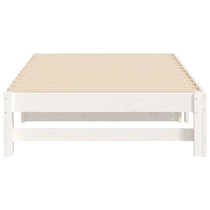 Slaapbank – Bedbank – Logeerbed – Slaapstoel – Bedbank – Massief Grenenhout – 195,5x179x30 cm