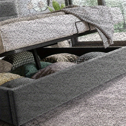 Twijfelaarbed – Tweepersoonsbed – Bedframe – Opbergbed – Bed Met Matras – Hydraulisch Hefmechanisme – Verstelbaar Hoofdbord – Metaal – 140x200 cm – Ruimtebesparend Design