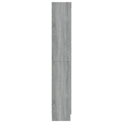 Vitrinekast – Vitrine – Glazen Kast – Opbergkast – Boekenkast – Modern Grijs – Smal Hoog – Houtconstructie – Ruimtebesparend Verticaal Design