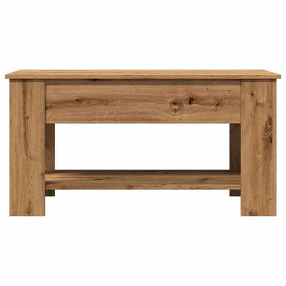Coffee table 101x49x52cm edited wood artisanaal Oakkleur Practical, removable, suitable for all seasons, Coffee Table with Storage, Versatile Table, Living Room Furniture, Minimalist Style, Modern Furniture, Removable Design,