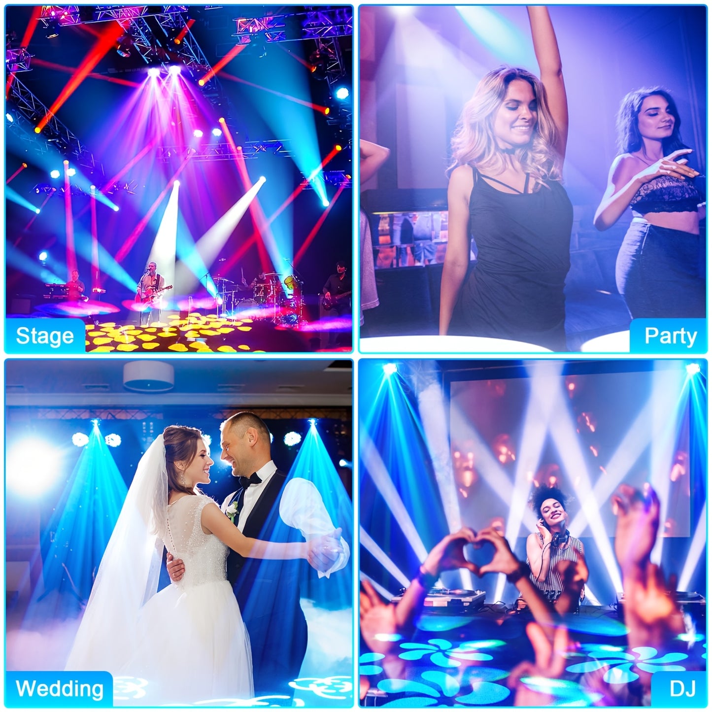 Moving Head Stage Light – Beam Light – DJ Licht – Discotheek Lamp – Theater Spot – 150W LED Vermogen – 540° X-As Rotatie