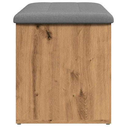 Houten Bank – Zitbank – Opbergbank – Bankje – Houten Opbergmeubel – Bruin – Massief Eikenhout – 102x42x45 cm – 3,2 Kubieke Voet Opbergruimte