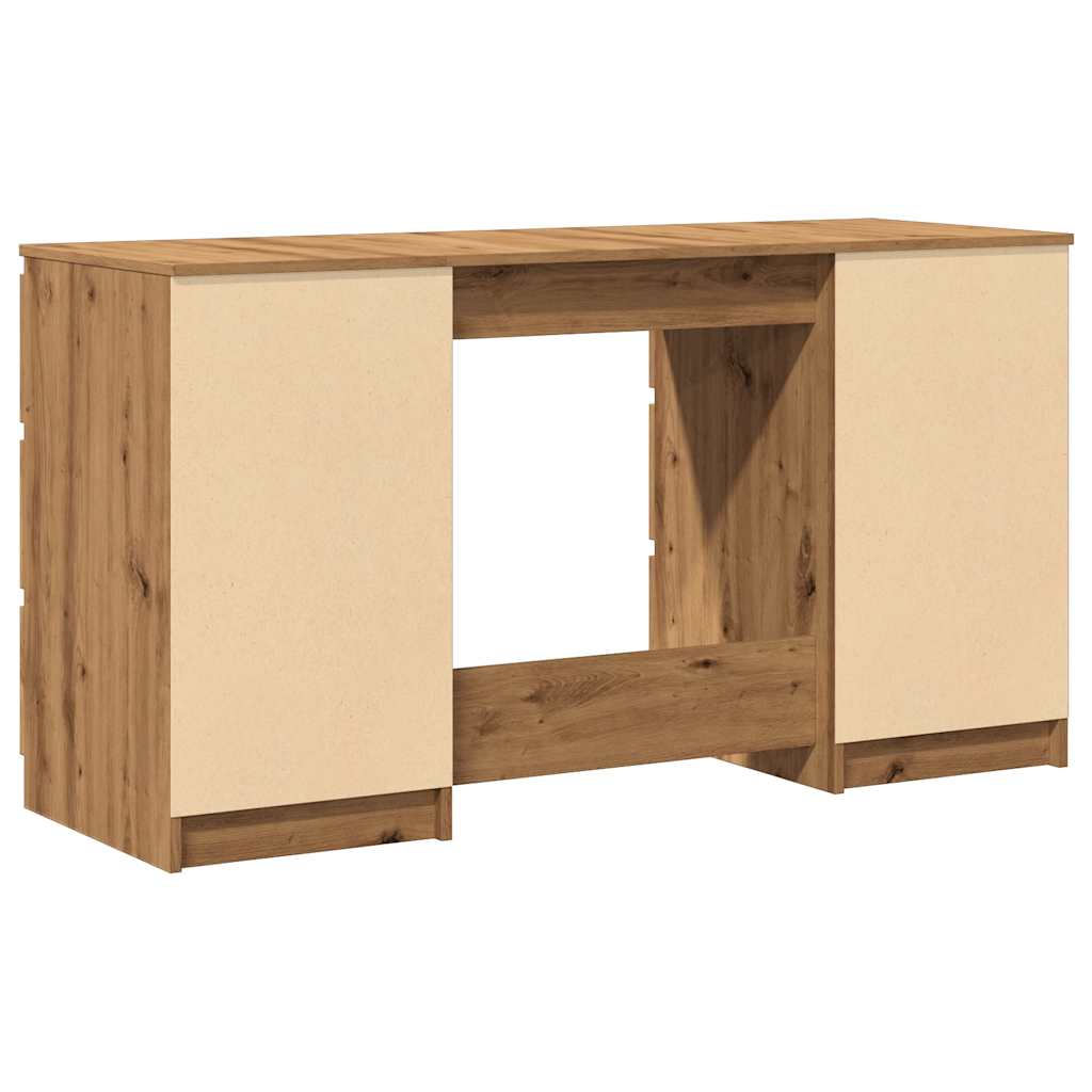 Bureau – Bureaublad – Werktafel – Schrijftafel – Kantoormeubel – 6 Lades – Hoogwaardig Behandeld Hout – Ruim Werkoppervlak
