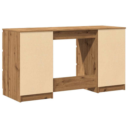 Bureau – Bureaublad – Werktafel – Schrijftafel – Kantoormeubel – 6 Lades – Hoogwaardig Behandeld Hout – Ruim Werkoppervlak