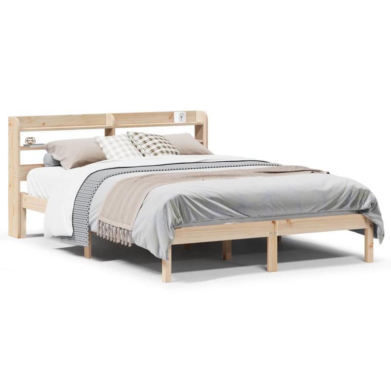 solid wood bed without mattress 120x200cm pine wood Practical Removable