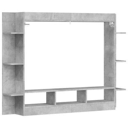 TV-Meubel – TV-Kast – TV-Meubelset – TV-Standaard – Lowboard – Betonlook Grijs – Stalen Frame – Houten Constructie – Geschikt Tot 60 Inch – Compact & Duurzaam
