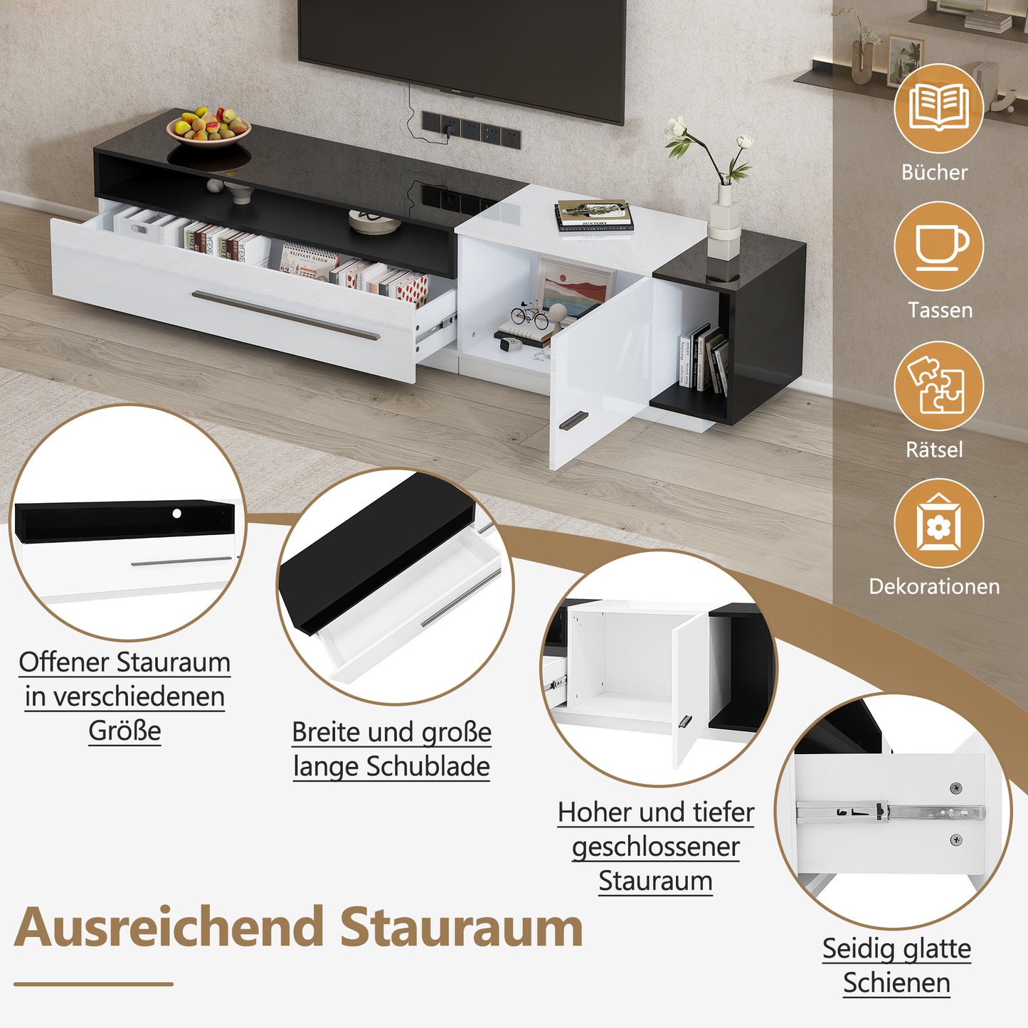 Ovale Eettafel – Eettafel Rond – Keukentafel – Tafel Voor 6 Personen – Modern Design – 120x80x75,5 cm – Metalen Poten – Stevig En Duurzaam