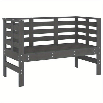 Garden Bench 111.5X53X71 Cm Made of Solid Gray Pine Wood