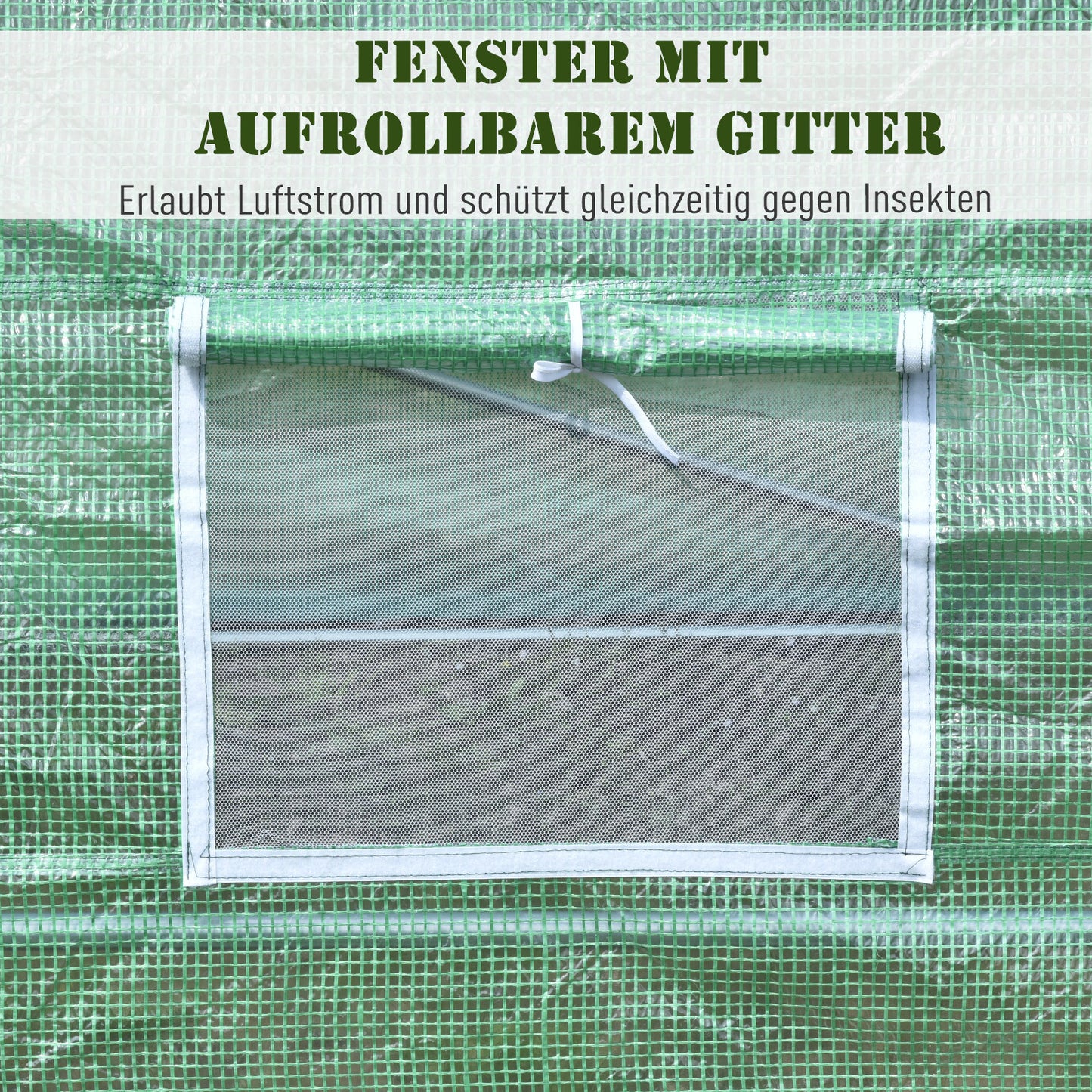 Kweekkas – Tuinkas – Broeikas – Tunnelkas – Kas met Raam – Groot 595x300x200 cm – Gepoedercoat Stalen Frame – Waterafstotende PE-Folie
