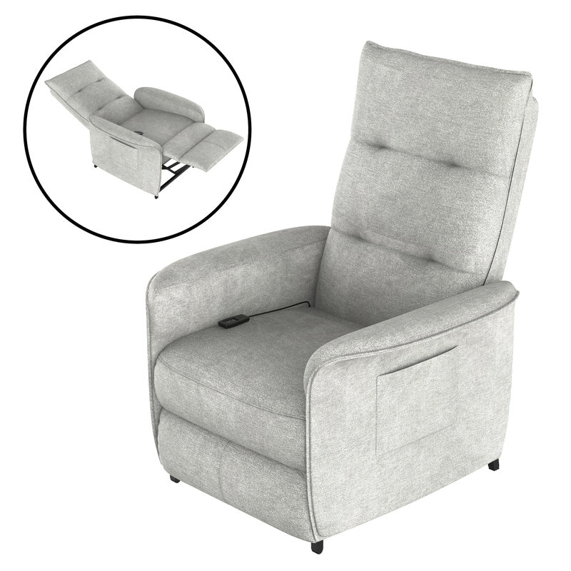 Relaxfauteuil – Elektrische Fauteuil – Verstelbare Stoel – Zitstoel – Loungefauteuil – Verstelbare Rugleuning – Polyester Bekleding 102x58x81 cm