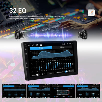 Autoradio – Android Autoradio – 2-DIN Autoradio – Carplay Radio – DAB+ Radio – 10,1 Inch Touchscreen – Draadloos CarPlay & Android Auto