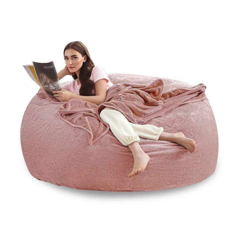 Zitzak – Poef – Loungekussen – Relaxstoel – Zitzak Memory Foam – Grote Afmetingen 127x127x63,5 cm – Ultra-Zacht Pluche – Ergonomisch Ontwerp – Roze