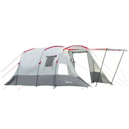 Campingtent – Kampeertent – Familietent – Tunneltent – Pop-up Tent – Ruim Voor 6-8 Personen – Lichtgewicht Polyester Met Glasvezel Stokken