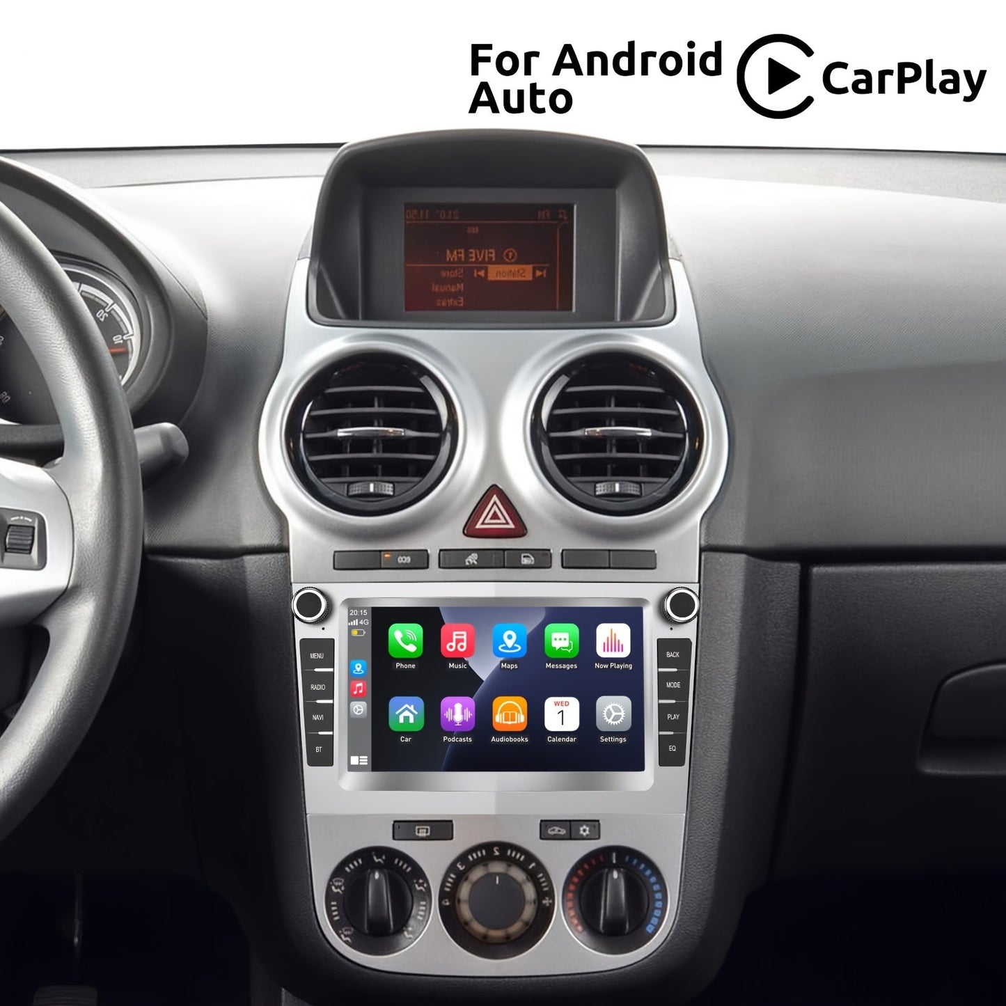 Autostereo – Autoradio – Multimediaspeler – Navigatiesysteem – CarPlay – 7 Inch HD-IPS Touchscreen – Android 14 met 4+64GB geheugen