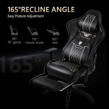 Gamingstoel – Gamestoel – Gaming Chair – Game Stoel – Bureaustoel – 4D Verstelbare Armleuningen – Ergonomische Hoge Rugleuning – Max Belastbaarheid 159 kg – Kunstleer – Draaibaar