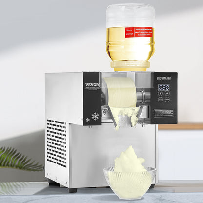 Sneeuwvlok ijsmachine – Sneeuwijs maker – IJsblokjesmachine – Softijs machine – IJsbereider – Professioneel 170 kg per dag – RVS behuizing duurzaam