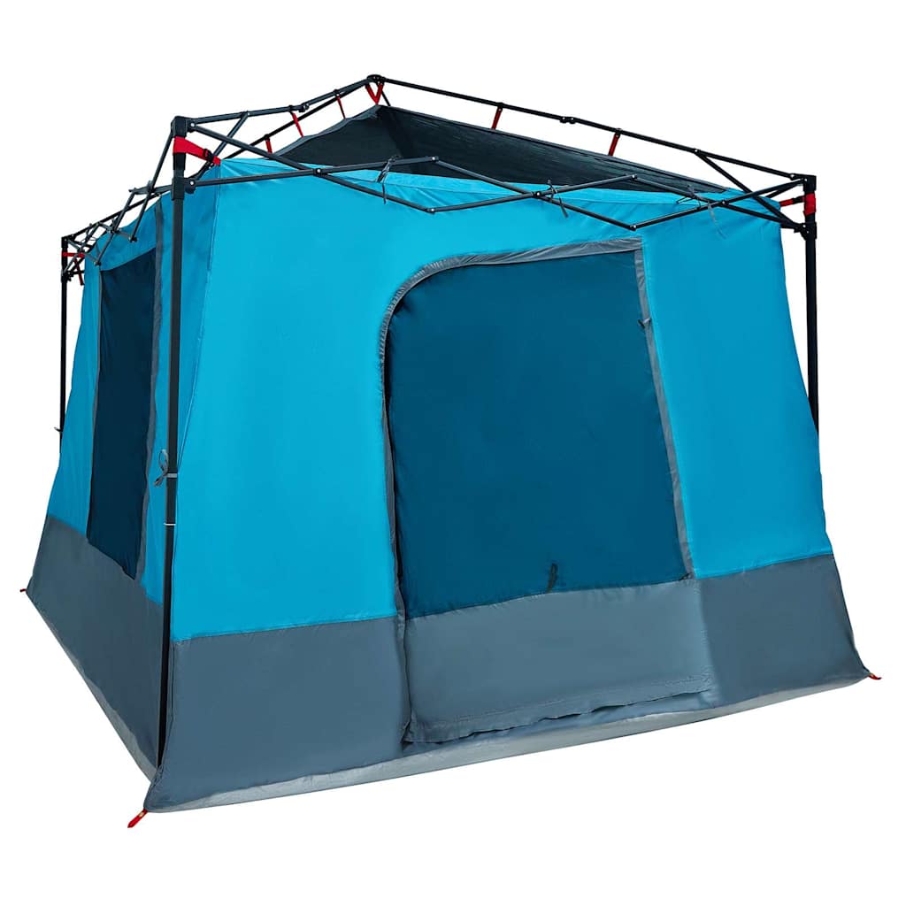 Tent – Kampeertent – Familietent – Outdoor Tent – Pop-up Tent – Waterdicht – Vlamvertragend – 6 Personen – Blauw – Met Rits – Ademend Mesh