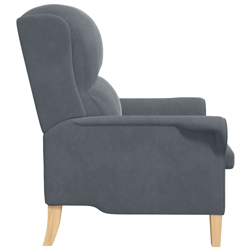 Fauteuil – Armstoel – Zetel – Lounge Stoel – Donkergrijs – Comfortabele Bekleding – Stevig Zacht Houten Frame