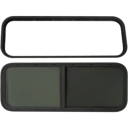 Caravanraam – Camperraam – Zijraam – Schuifraam – Venster – 900x300 mm – Getint Gehard Glas – Ingebouwd Muskietenscherm