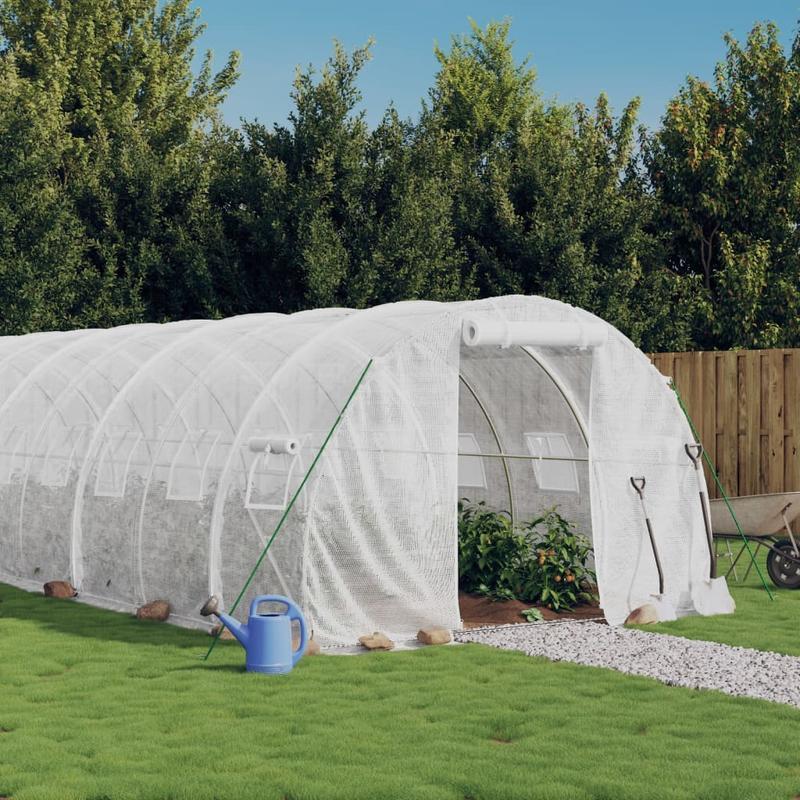 Kas – Serre – Tuinkas – Kweekkas – Bianco Variant – Stevig Wit Stalen Frame – Ruim 18 m² - 6x3x2 m