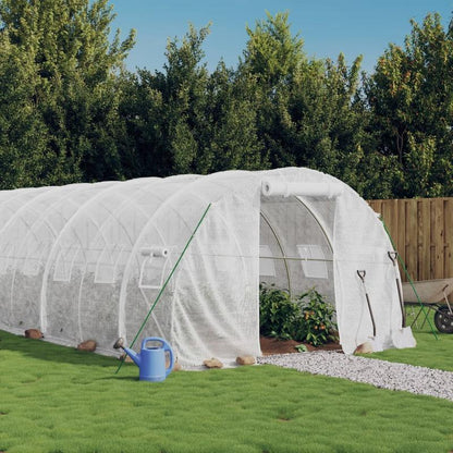 Kas – Serre – Tuinkas – Kweekkas – Bianco Variant – Stevig Wit Stalen Frame – Ruim 18 m² - 6x3x2 m