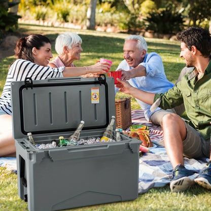 Koelbox – Frigobox – Picknickkoeler – Campingkoelbox – Hardcase Koelbox – 50 Quart – Rotomolded LLDPE – 5-7 Dagen Koelcapaciteit – Lekvrij Met Bekerhouders & Flesopener