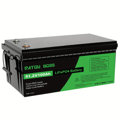 LiFePO4 Accu – Lithium Batterij – Deep Cycle Accu – Zonne-energie Accu – Marine Accu – 48V 100Ah – 15000+ Cycli – 100A BMS Veiligheidssystemen