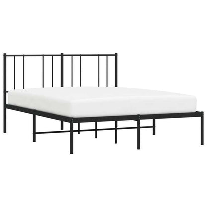 Modern Minimalist Bed Frame with Headboard - Heavy-Duty All-Metal Construction, Tool-Free Assembly, Extra Long Legs for Stability - Fits Standard Mattresses - Ideal for Small Spaces & Contemporary Bedrooms - 120x190cm (47x75i