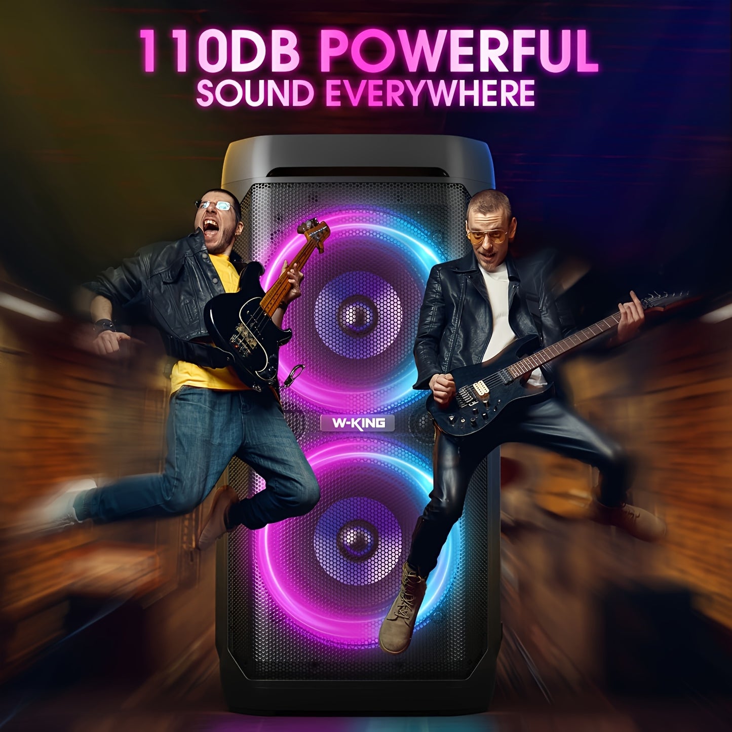 Draadloze Party Speaker – Bluetooth Speaker – Feest Speaker – Outdoor Speaker – Karaoke Speaker – 100W Krachtig Geluid – RGB Verlichting & Ingebouwde Microfoon