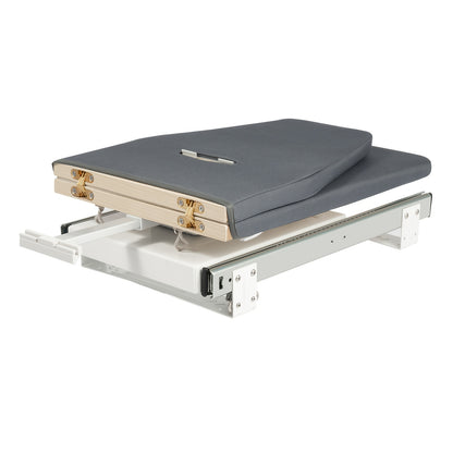 Space-Saving Closet Pull-Out Ironing Board - Heavy-Duty Retractable ironing board with 180° Rotation, Compact Storage Cabinet Organizer, Carbon Steel Construction & Non-Slip Surface - Ideal for Apartments, Dorms, Small Space