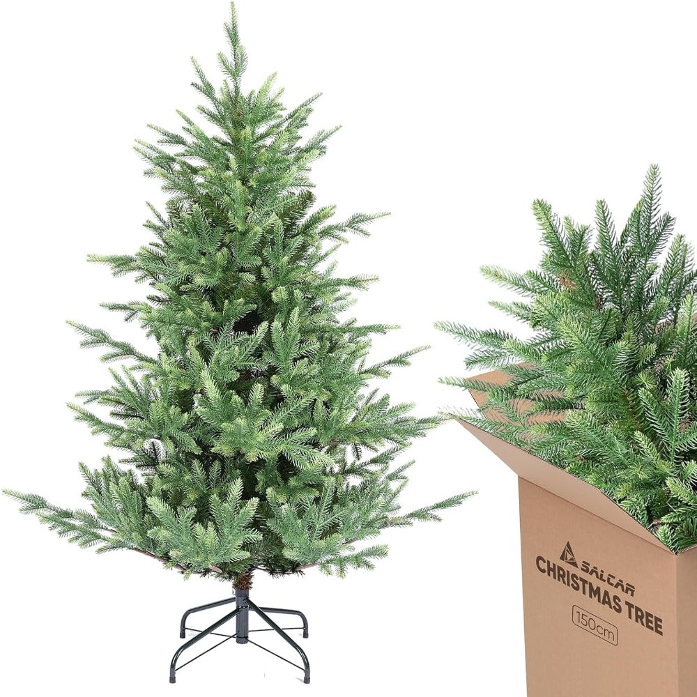 Kunstkerstboom – Nepboom – Kerstversiering – Dennenboom – Kersttak – 150 cm Hoog – 90% PE Injectie Gegoten Material