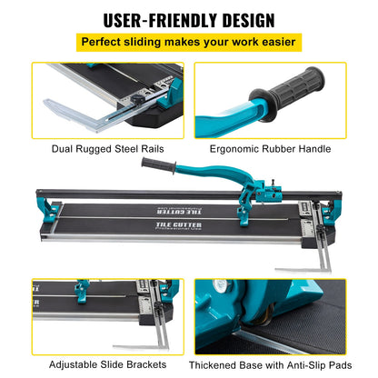 Handmatige Tegelsnijder – Tegelsnijmachine – Tegelknipper – Tegelsnijapparaat – Tegelzaag – Precise Laser Positionering – Geschikt Voor Tegels Tot 31 Inch