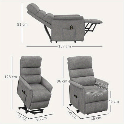 Ergonomic Recliner Chair with Stand Assist, 120kg Weight Capacity, 66 x 90 x 96cm, Leisure Chair for Living Room, Bedroom, Dining Room, Hallway, Balcony - Multifunctional Comfortable Seating, Perfect Home Decor