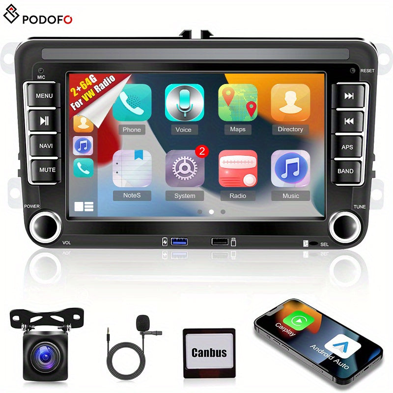 Autorradio – Autoradio – Multimedia Systeem – Dashboard Speler – Car Stereo – Android 13 – 7 Inch Touchscreen – Draadloos CarPlay & Android Auto – GPS Navigatie – Achteruitrijcamera – HiFi Geluid – 2GB RAM 64GB Opslag