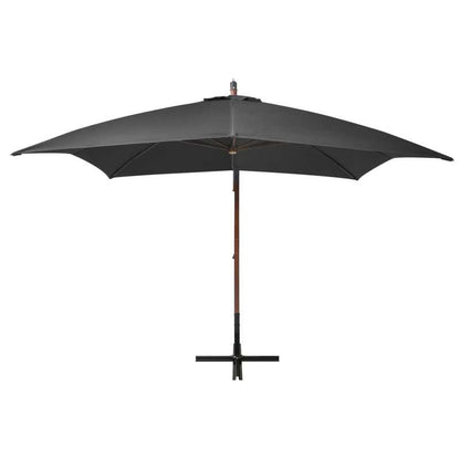 Zwevende Parasol – Hangende Parasol – Balkonparasol – Tuinparasol – 3x3 Meter – Waterbestendig Polyester – Massief Grenenhout