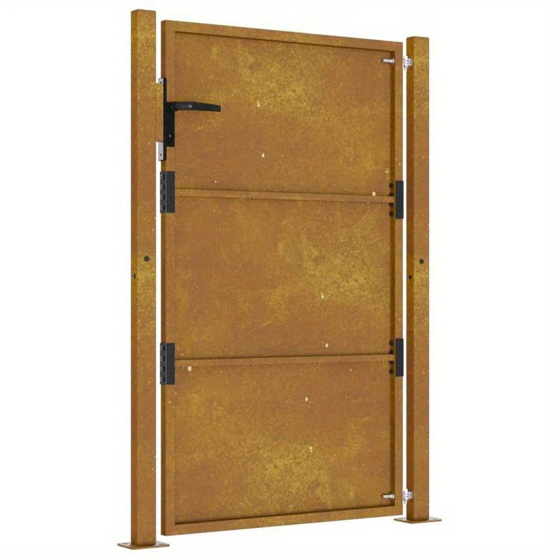 Tuinpoort Cortenstaal – Tuinafscheiding – Tuindecoratie – Metalen Poort – Rustieke Poort – Weerbestendig – 104 x 155 cm – Natuurlijk Roestbruin