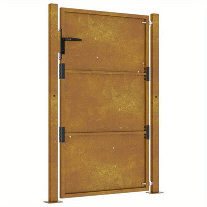 Tuinpoort Cortenstaal – Tuinafscheiding – Tuindecoratie – Metalen Poort – Rustieke Poort – Weerbestendig – 104 x 155 cm – Natuurlijk Roestbruin