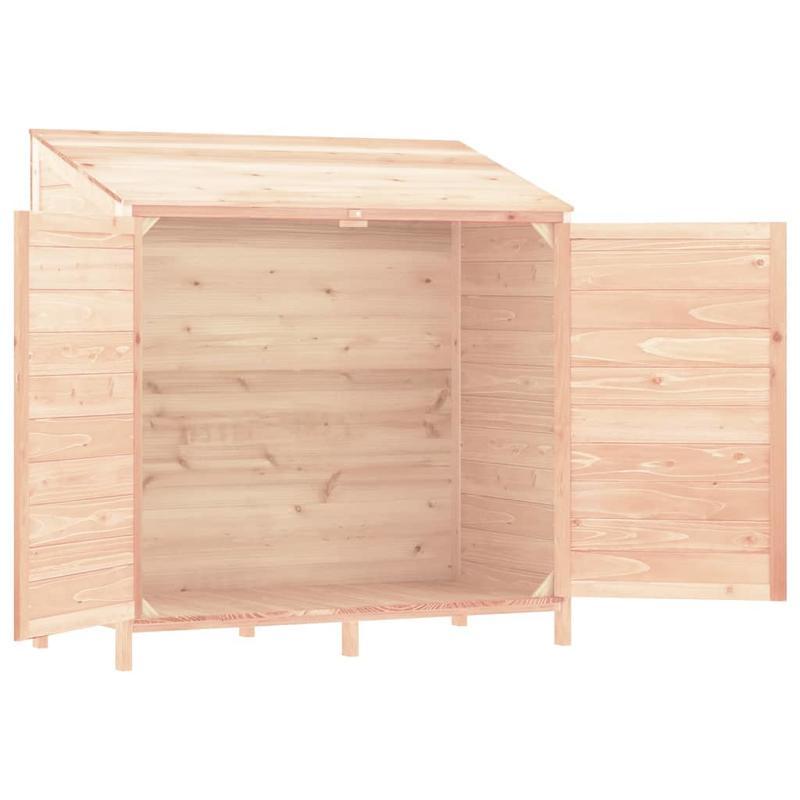Buitenopslag – Tuinkast – Opbergbox – Tuinkisten – Tuinhuisje – Donkerbruin Marrone – Massief Vurenhout – Stevige Metalen Zijkanten – 102x52x112 cm – Duurzaam & Ruim
