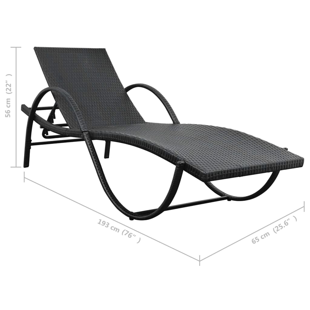 Lounge Set – Tuinligstoel – Buitenmeubel – Lounge Stoel – PE-Rattan – Gepoedercoat Staal – Afneembare Kussens
