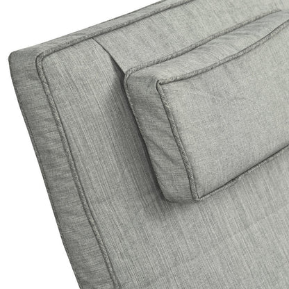 Sonnenliege Gartenliege Tisch 3Er-Set Gartenmöbel, Polyrattan+Metall Grau