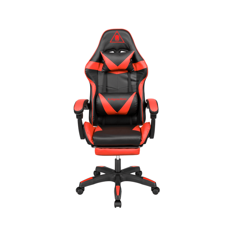 Gamingstoel – Gamestoel – Gaming Chair – Game Stoel – Bureaustoel – Verstelbare Zithoogte – Inklapbare Voetensteun - Zwart/Rood