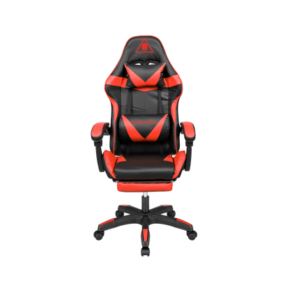 Gamingstoel – Gamestoel – Gaming Chair – Game Stoel – Bureaustoel – Verstelbare Zithoogte – Inklapbare Voetensteun - Zwart/Rood