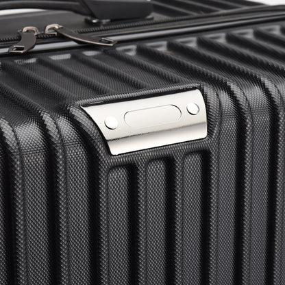 Kofferset – Reiskoffer – Trolley – Handbagage – Hardcase – ABS HardShell – TSA Cijferslot – 4 Wielen – Lichtgewicht – Zwart