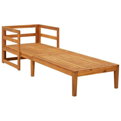 Ligstoel – Ligbed – Tuinstoel – Strandstoel – Ergonomisch Ontwerp – Verstelbare Rugleuning – Acaciahout