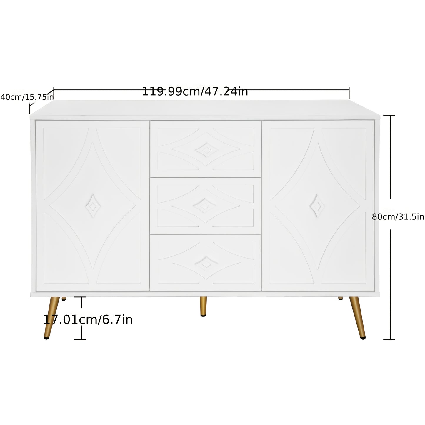 Opbergkast – Kast – Dressoir – Kledingkast – Opbergmeubel – Vrijstaand – Verstelbare Planken – Natuurlijk Bruin – 68 cm Hoog – 3,2+ Kubieke Voet Opbergruimte
