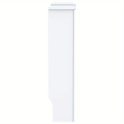 Radiatorombouw – Radiatorbekleding – Verwarmingafdekking – Radiatorpaneel – Radiatorkast – Wit MDF – 205 cm Lengte – Slatted Design Voor Optimale Warmtecirculatie